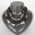 Collier-Kette "Flower" Black