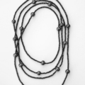 Spinell Kette "Black" 180 mit schwarzen Perlen