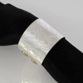Armband Atelier Cut in Sterling Silber 925/000 mit Druckknopf Sicherung. Breite: 45 mm