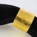 Armband Atelier Cut in Sterling Silber 925/000 vergoldet, mit Druckknopf Sicherung. Breite: 45 mm