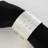 Damen Armband Atelier Kroko in Sterling Silber 925/000 mit Druckknopf Verschluss. Breite: 45 mm