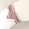 Armband Soft-Nappa mit Knebelverschluss: Muster-Prägung Galuchat mit Schmuckanhänger in Sterling Silber 925/000