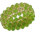 Damen Armband mit facettierter grüner Jade.