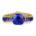 Armband "Armonia" Small Lapis, mit Quarz und Lapislazuli. Sterling Silber 925/000.