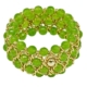Damen Armband mit facettierter grüner Jade.