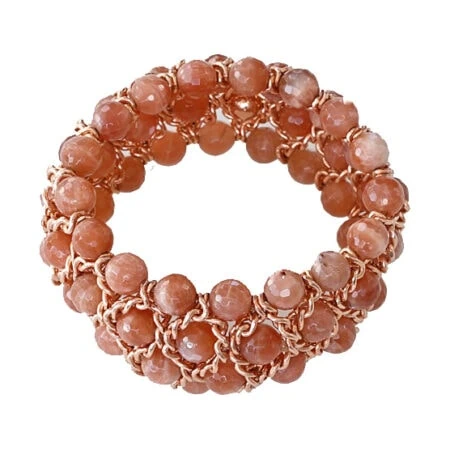 Damen Armband mit fecettierten Mondsteinen