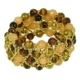 Damen Armband in Natur und Erdfarben mit Gelbgold