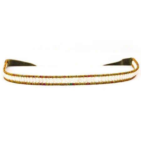 Samt Haarband mit echten Perlen. Auch zum Dirndl