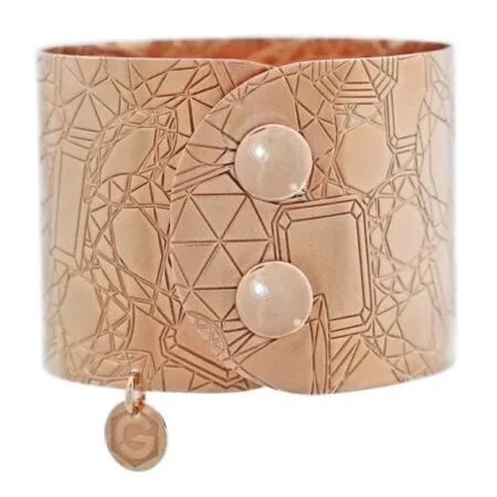 Damen Armreif Serie "Atelier" in Rotgold. Manschettenarmband