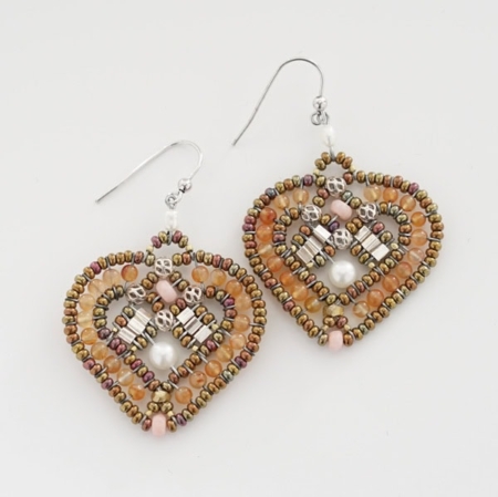 Ohrringe "Coeur" Orange in Herzform