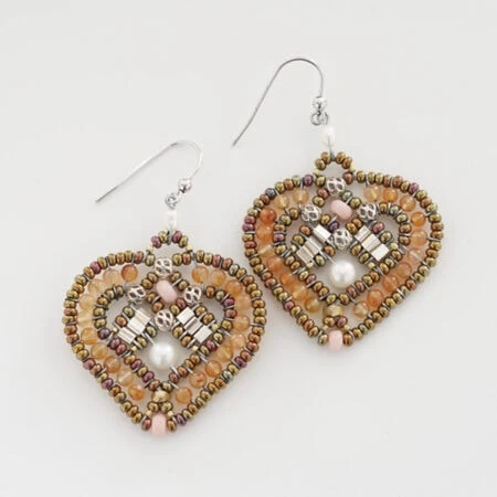 Ohrringe "Coeur" Orange in Herzform