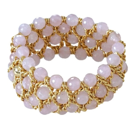 Damen Armband mit Rosenquarz