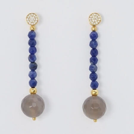 Ohrringe Mondstein Sodalith