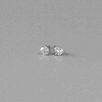 Diamant Ohrstecker mit Solitär Diamanten