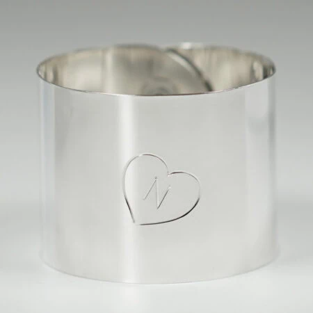 Damen Armreif mit Tattoo / Gravur in Silber