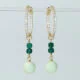 Creolen Ohrringe mit Steineinhänger