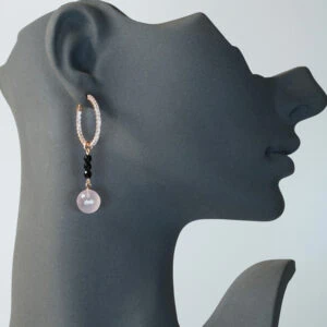 Creolen Ohrringe mit Steineinhänger